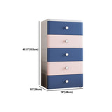 Modern Style Non-Hanging Armoire Plastic Storage Cabinet with Drawers