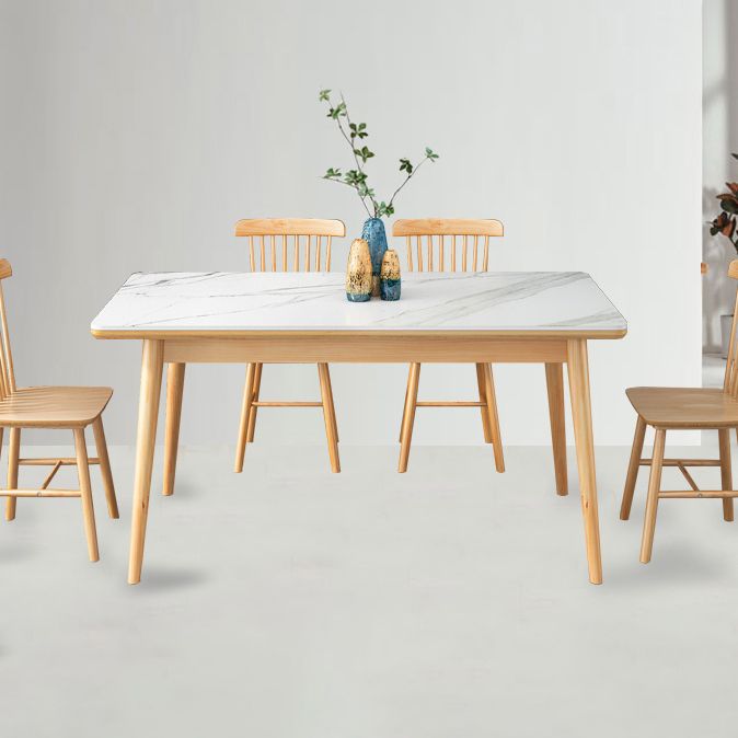 Simplicity Home Sintered Stone Dining Table Rectangle Shape Dining Table with 4 Legs Base Clearhalo ' dining_table' 'Dining Tables & Seating' 'Dining Tables' 'furn' 'furn_dining_table' 'Furniture' 'furniture_dining_table' 'Kitchen & Dining Furniture' 'kitchen&dining_furn' 'kitchen' 'kitchen_dining_table' 1200x1200_27e7158f-6a0e-4c02-9026-58c7e6e1eb9a
