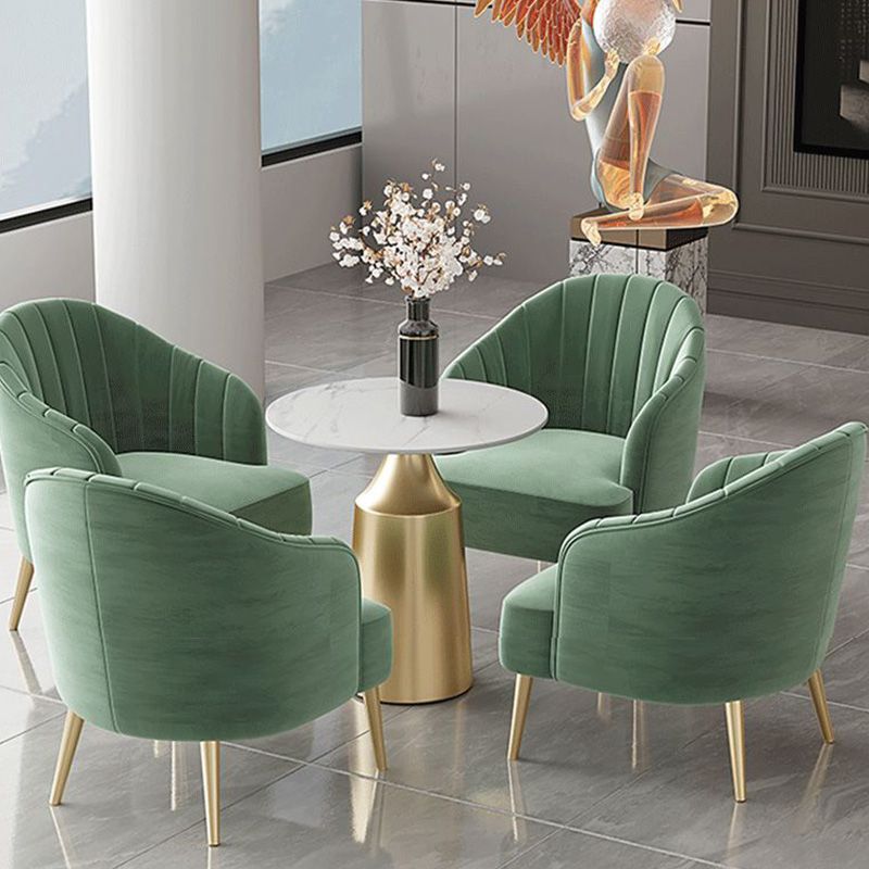 Modern Round Dining Table Glossy White Stone Top Table for Home Clearhalo 'Dining Tables & Seating' 'Dining Tables' 'dining_table' 'furn' 'furn_dining_table' 'Furniture' 'Kitchen & Dining Furniture' 1200x1200_27e79fb3-d6cb-4d44-b91d-a8a29011839a