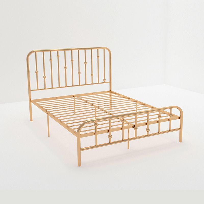 Luxe low profile bedframe metalen standaardbed met hoofdeinde met hoofdeinde