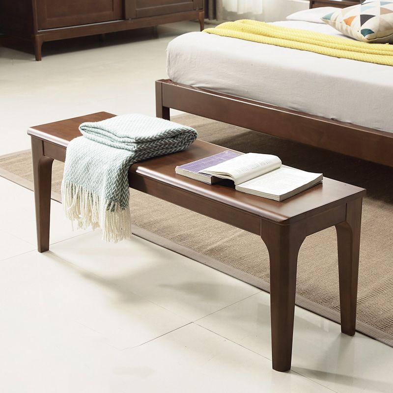 13.8" Wide Contemporary Seating Bench Solid Wood Rubberwood Bench Clearhalo 'Benches' 'Chairs & Seating' 'furn' 'furn_benches' 'Furniture' 'Living Room Furniture' 1200x1200_27ead946-b21c-49f2-9321-a80c2fc693be