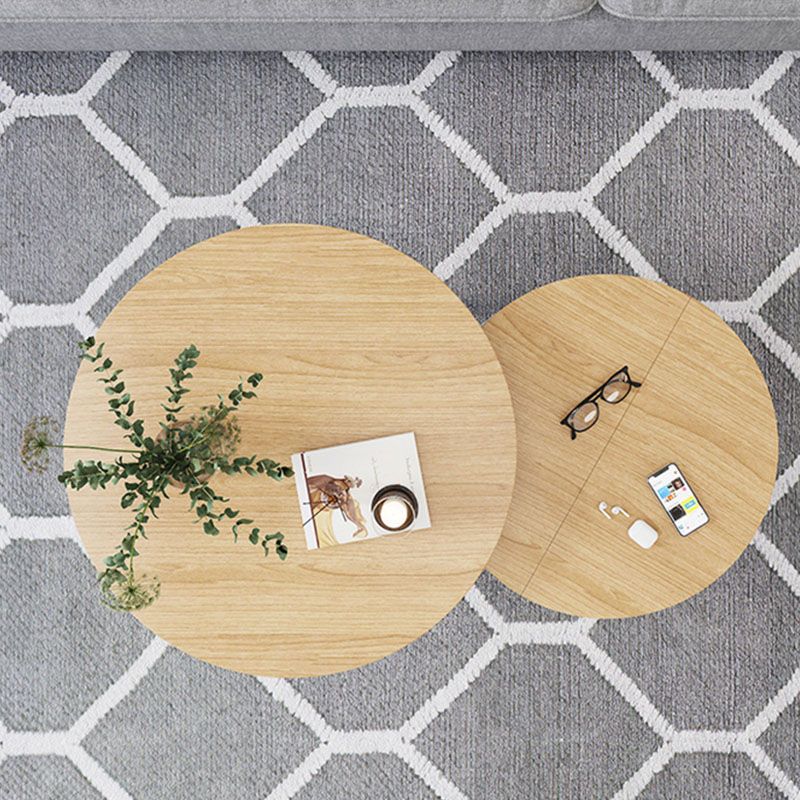 Round Solid Wood 3 Legs Coffee Table with Storage Drawers Modern Cocktail Table Clearhalo 'Coffee & Accent Tables' 'Coffee Tables' 'coffee_tables' 'furn' 'furn_coffee_tables' 'Furniture' 'furniture_coffee_tables' 'Living Room Furniture' 1200x1200_27eb2f06-dfa0-4c92-a641-eb5fff103b9a