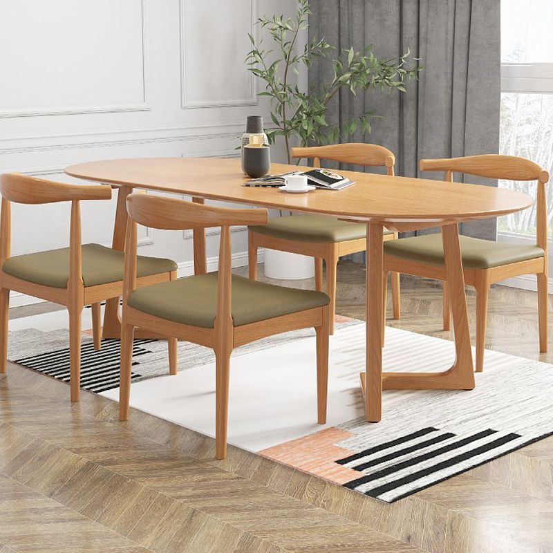 Bureau de base de traîneau en bois de caoutchouc ovale ovale 29,5 "h Home Writing Desk