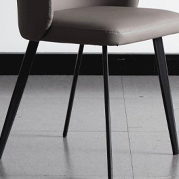 Industrial Metal Dining Room Chairs Armless Leather Dining Chairs for Home Use Clearhalo ' kitchen&dining_furn' 'Dining Chairs' 'Dining Tables & Seating' 'dining_chair' 'furn' 'furn_dining_chair' 'Furniture' 'furniture_dining_chair' 'Kitchen & Dining Furniture' 'kitchen' 1200x1200_27ed9498-f88a-49ce-a2a0-d1d1722bfe12
