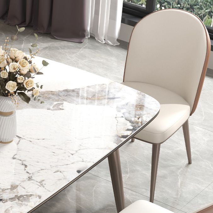 Luxury Style Home Sintered Stone Dining Table 4 Legs Base Rectangle Table Clearhalo ' dining_table' 'Dining Tables & Seating' 'Dining Tables' 'furn' 'furn_dining_table' 'Furniture' 'furniture_dining_table' 'Kitchen & Dining Furniture' 'kitchen&dining_furn' 'kitchen' 'kitchen_dining_table' 1200x1200_27ee5bf3-fa5a-4871-9307-4d9f8f40e99c