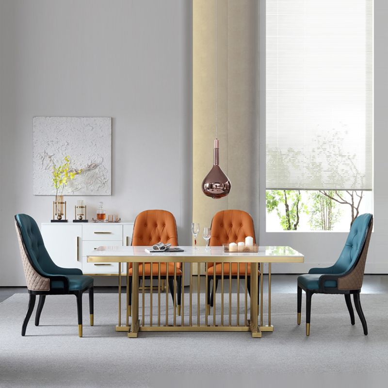 Minimalist Design Leather Dining Side Chair Solid Back Arm Chairs for Kitchen Clearhalo ' kitchen&dining_furn' 'Dining Chairs' 'Dining Tables & Seating' 'dining_chair' 'furn' 'furn_dining_chair' 'Furniture' 'furniture_dining_chair' 'Kitchen & Dining Furniture' 'kitchen' 1200x1200_27f08ce0-f6c1-4cb5-a944-2d52b38c3c3e