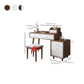 ScandinavianSolid Wood Table Makeup Vanity with Mirror and Drawers