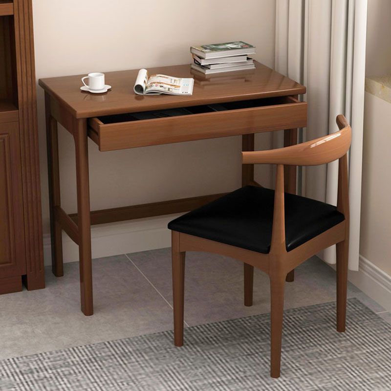 H-shaped Base Office Desk Modern Bedroom Solid Wood Task Desk with Drawer Clearhalo 'furn' 'furn_office_desk' 'Furniture' 'Office Desks' 'Office Furniture' 'office_desk' 1200x1200_27f25590-3097-49e1-b145-e4f07cce0764