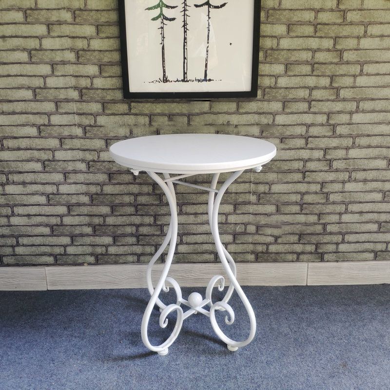 Contemporary Solid Wood End Table Metal Frame Gross Legs Sofa Side Accent Table Clearhalo 'Coffee & Accent Tables' 'End & Side Tables' 'end_side_tables' 'furn' 'furn_end_side_tables' 'Furniture' 'Living Room Furniture' 1200x1200_27f4edec-ce17-48e3-820b-c23a0a45c6c8