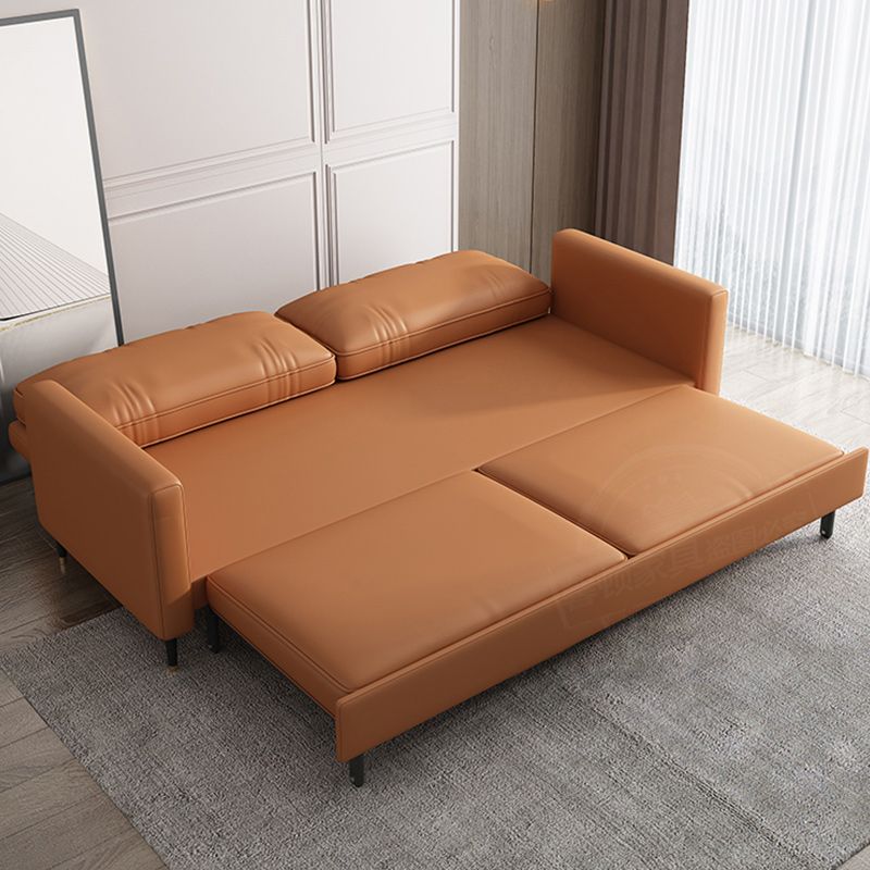33" Wide Contemporary Sleeper Sofa Futon Orange Sleeper Sofa