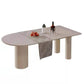 Metal Contemporary Free Form Dining Table Sintered Stone Top Table for Dining Room and Kitchen Clearhalo ' dining_table' 'Dining Tables & Seating' 'Dining Tables' 'furn' 'furn_dining_table' 'Furniture' 'furniture_dining_table' 'Kitchen & Dining Furniture' 'kitchen&dining_furn' 'kitchen' 'kitchen_dining_table' 1200x1200_27f6bcf9-627b-4b7a-80ec-3f01ee76835d