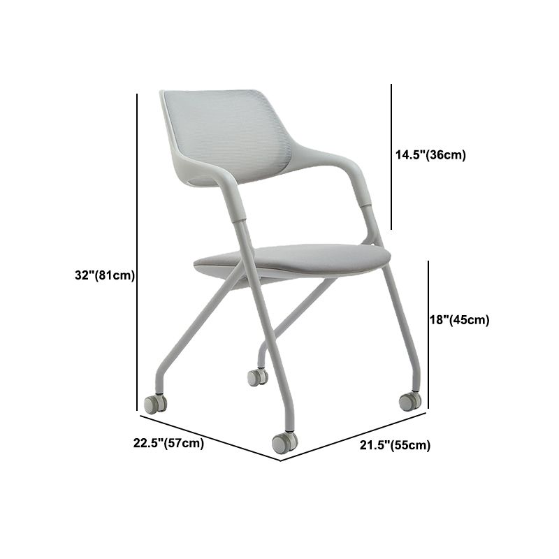 Contemporary Fixed Arms Swivel Chair Gray Cushion Conference Chair Clearhalo 'furn' 'furn_office_chair' 'Furniture' 'Office Chairs' 'Office Furniture' 'office_chair' 1200x1200_27f6ca78-b6d4-440e-b1a0-2dc10352ee83