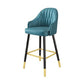 Glam Metal Barstool Faux Leather Kitchen Counter Stool in Matte Finish with 4 Legs Clearhalo 'Bar Furniture' 'Bar Stools' 'bar_stools' 'furn' 'furn_bar_stools' 'Furniture' 'Kitchen & Dining Furniture' 1200x1200_27f73244-e44c-47ef-9c14-c9009adb6d9c