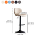 Scandinavian Matte Finish Adjustable Height Swivel Bar Stool Leather Home Stool Clearhalo 'Bar Furniture' 'Bar Stools' 'bar_stools' 'furn' 'furn_bar_stools' 'Furniture' 'furniture_bar_stools' 'Kitchen & Dining Furniture' 1200x1200_27f7aa00-34b6-49d4-8eb6-a07686ae2f76