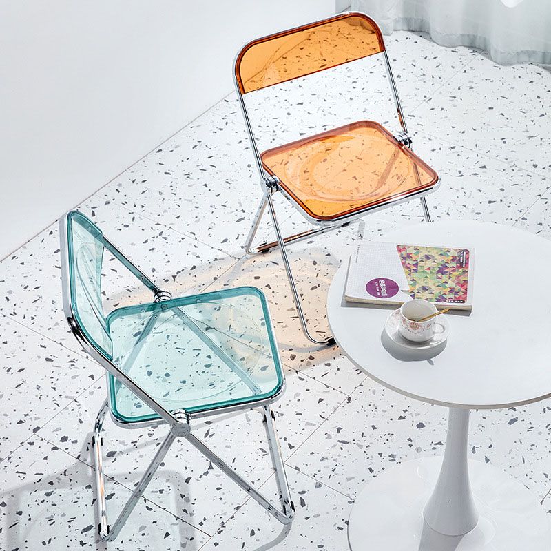 Industrial Style Side Armless Chairs Folding Plastic Open Back Dining Side Chair Clearhalo ' kitchen&dining_furn' 'Dining Chairs' 'Dining Tables & Seating' 'dining_chair' 'furn' 'furn_dining_chair' 'Furniture' 'furniture_dining_chair' 'Kitchen & Dining Furniture' 'kitchen' 1200x1200_27f7e1b3-422f-4508-bddd-63e7ed3eb2ae