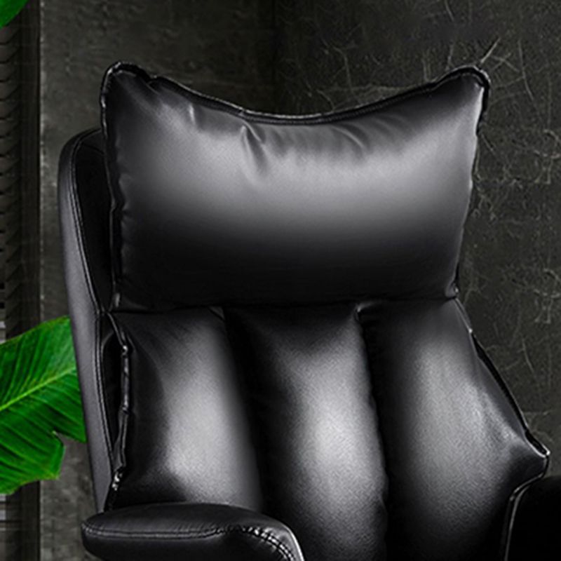 Modern Leather Armless Office Chair No Distressing Ergonomic Desk Chair with Wheels Clearhalo 'furn' 'furn_office_chair' 'Furniture' 'Office Chairs' 'Office Furniture' 'office_chair' 1200x1200_27f89c49-98eb-4c1f-9b96-f7723bc4d230