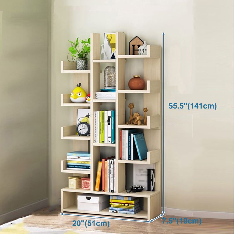 Scandinavian Style Bookshelf Engineered Wood Open Back Bookcase for Home Office Study Room Clearhalo 'Bookcases' 'furn' 'furn_bookcases' 'Furniture' 'furniture_bookcases' 'kitchen' 'kitchen_bookcases' 'Living Room Furniture' 'Office Furniture' 1200x1200_27fa9582-93e8-4b74-93e3-d4eb48970075