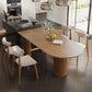 Contemporary Dining Oval Table Dining Wooden Table for Restaurant with Wood Legs Clearhalo 'Dining Tables & Seating' 'Dining Tables' 'dining_table' 'furn' 'furn_dining_table' 'Furniture' 'furniture_dining_table' 'Kitchen & Dining Furniture' 'kitchen' 'kitchen_dining_table' 1200x1200_27faeff7-03a5-46a6-b360-88d1453878ad