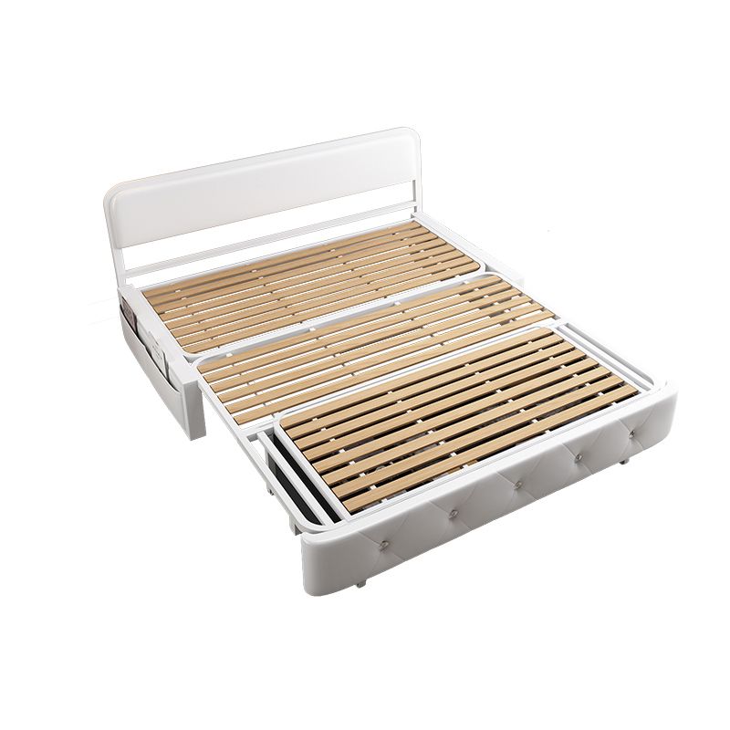 Armless Contemporary Cotton Blend Bed Sofa Couch with Pillows