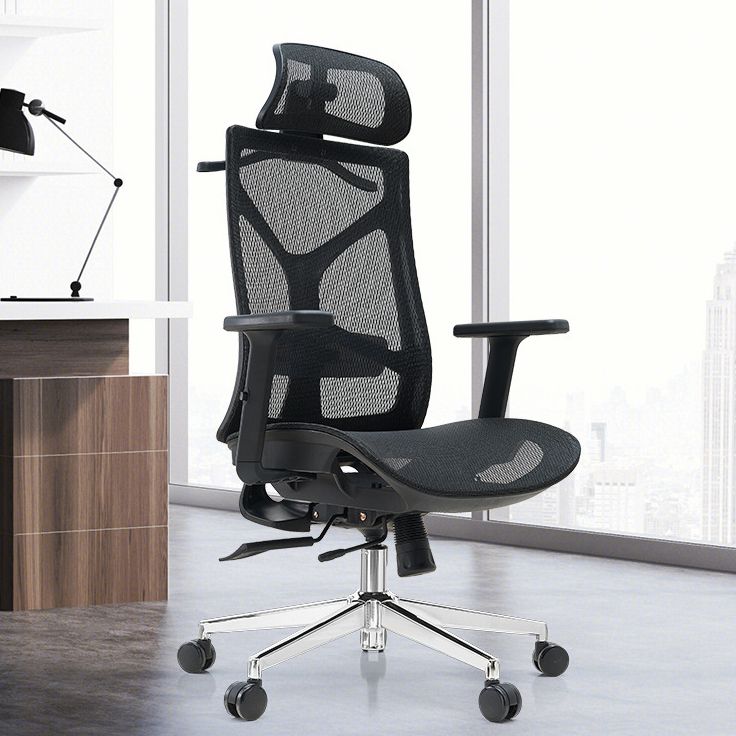 29-inch brede moderne bureaustoel, zwart gestoffeerde bureaustoel