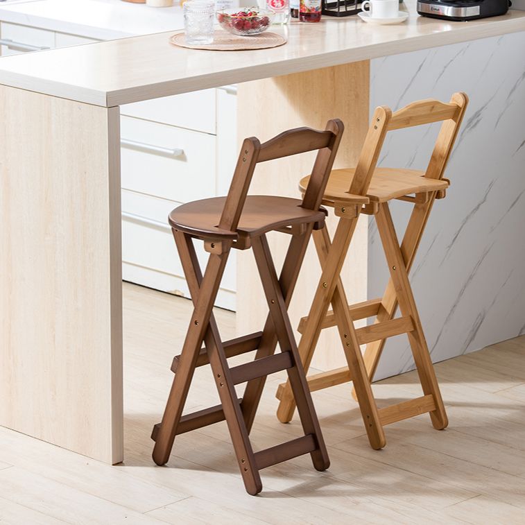 Solid Wood Folding Bar Stool Contemporary Indoor Barstool with Backrest Clearhalo 'Bar Furniture' 'Bar Stools' 'bar_stools' 'furn' 'furn_bar_stools' 'furniture_bar_stools' 'Kitchen & Dining Furniture' 'kitchen&dining_furn' 'kitchen' 'kitchen_furn' Furniture' 1200x1200_27fc5b45-48b6-4ff1-ac4b-2b69bb8339f1
