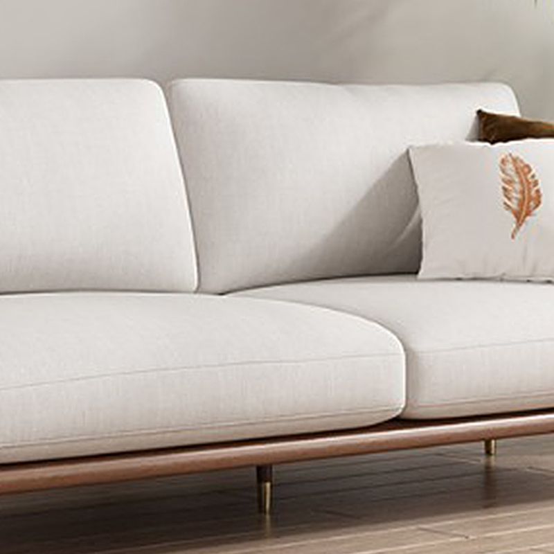 Leinen moderne Einbausofa Standard -Holzsofa für Wohnzimmer, Wohnung
