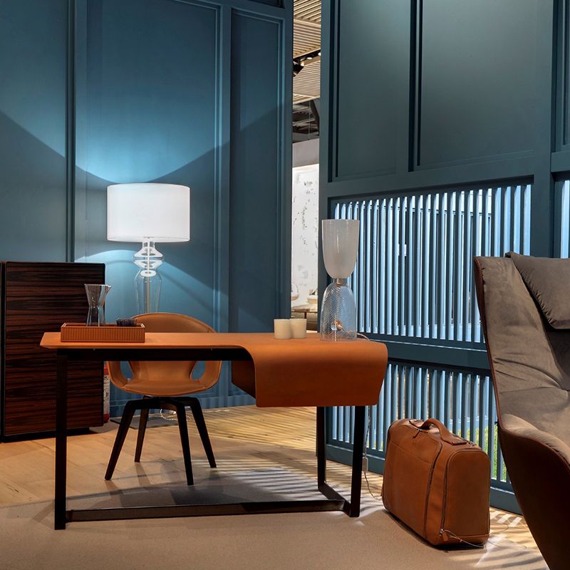 Contemporary Rectangular Writing Desk Bedroom Office Desk with Black Legs Clearhalo 'furn' 'furn_office_desk' 'Furniture' 'Office Desks' 'Office Furniture' 'office_desk' 1200x1200_27fcbbbd-e862-40bd-b0ff-6ad37e42e8d1