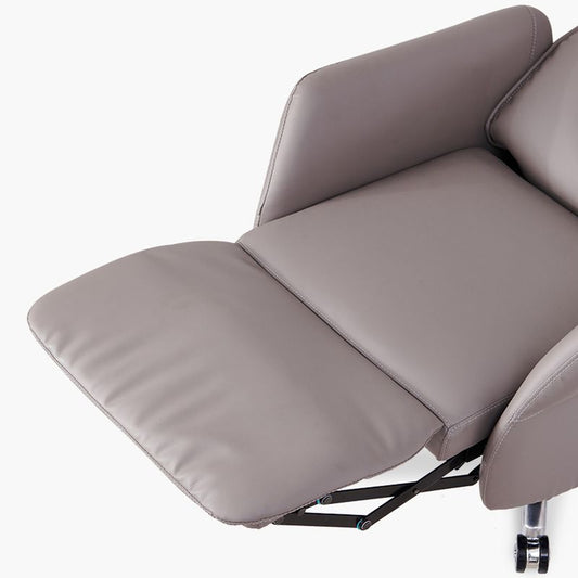 29 "sedia manager contemporanei ampi sedia in pelle grigia