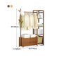 Contemporary Style Wardrobe Armoire Bamboo Armoire with Garment Rod for Home Clearhalo 'Armoires & Wardrobes' 'armoires_wardrobes' 'Bedroom Furniture' 'furn' 'furn_armoires_wardrobes' 'Furniture' 1200x1200_27fdab9d-40a4-4b20-98e1-cf16d4219ff7