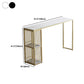 Rectangular Artificial Marble Pub Table Luxurious Bistro Table with Double Pedestal Clearhalo 'Bar Furniture' 'Bar Tables' 'bar_tables' 'furn' 'furn_bar_tables' 'Furniture' 'Kitchen & Dining Furniture' 1200x1200_2800dcdf-c820-4eb8-8d10-c2c857242edb