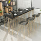Glam Bar-height Table Solid Wood Top Pub Table for Dining Room Clearhalo 'Bar Furniture' 'Bar Tables' 'bar_tables' 'furn' 'furn_bar_tables' 'Furniture' 'Kitchen & Dining Furniture' 1200x1200_28052fe7-24c8-43ea-928b-0a0ee906d3e7