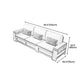 Craftsman Recessed Arm Sofa with Pillows 33.46" for Living Room