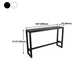 Industrial Black Iron Bar Table Marble Rectangle Top 41.3"H Bistro Table, Only Table Clearhalo 'Bar Furniture' 'Bar Tables' 'bar_tables' 'furn' 'furn_bar_tables' 'Furniture' 'furniture_bar_tables' 'Kitchen & Dining Furniture' 1200x1200_280834e2-5a1d-453e-b901-4144540713f4