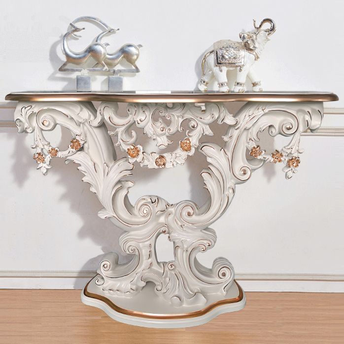 Tavolo da console a forma di forma libera in bianco/nero/oro console di divano console