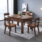 30.7''H Modern Brown Extendable Table Solid Wood Round Dining Table with 4 Legs Base Clearhalo ' dining_table' 'Dining Tables & Seating' 'Dining Tables' 'furn' 'furn_dining_table' 'Furniture' 'furniture_dining_table' 'Kitchen & Dining Furniture' 'kitchen&dining_furn' 'kitchen' 'kitchen_dining_table' 1200x1200_2808f244-f09d-4ad4-97ac-d345fd7eb625