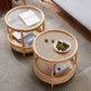 Tropical Cocktail Table Storage Round 4 Legs Coffee Cocktail Table Clearhalo 'Coffee & Accent Tables' 'Coffee Tables' 'coffee_tables' 'furn' 'furn_coffee_tables' 'Furniture' 'Living Room Furniture' 1200x1200_28095cbe-3b98-496d-b9fc-03a5db854ada