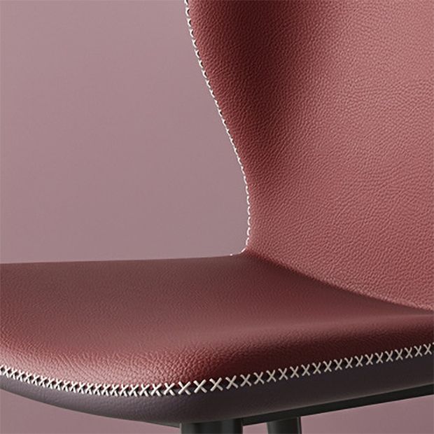 Contemporary Style Leather Dining Chairs Wingback Dining Armless Chair for Home Use Clearhalo ' kitchen&dining_furn' 'Dining Chairs' 'Dining Tables & Seating' 'dining_chair' 'furn' 'furn_dining_chair' 'Furniture' 'furniture_dining_chair' 'Kitchen & Dining Furniture' 'kitchen' 1200x1200_280b5e4a-226d-4627-8100-46f7a2d90576