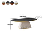 Tavolino da caffè ovale in ardeggio ovale nero/ nero in ferro alto di ferro alto