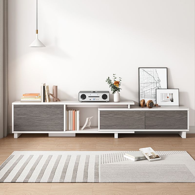 Engineered Wood TV Stand Console Scandinavian TV Console with Cabinet Clearhalo 'furn' 'furn_tv_stands_entertainment_centers' 'Furniture' 'Living Room Furniture' 'TV Stands & Entertainment Centers' 'TV Stands & Media Storage Furniture' 'tv_stands_entertainment_centers' 1200x1200_280cb2da-351f-4871-9850-d91e236da0be