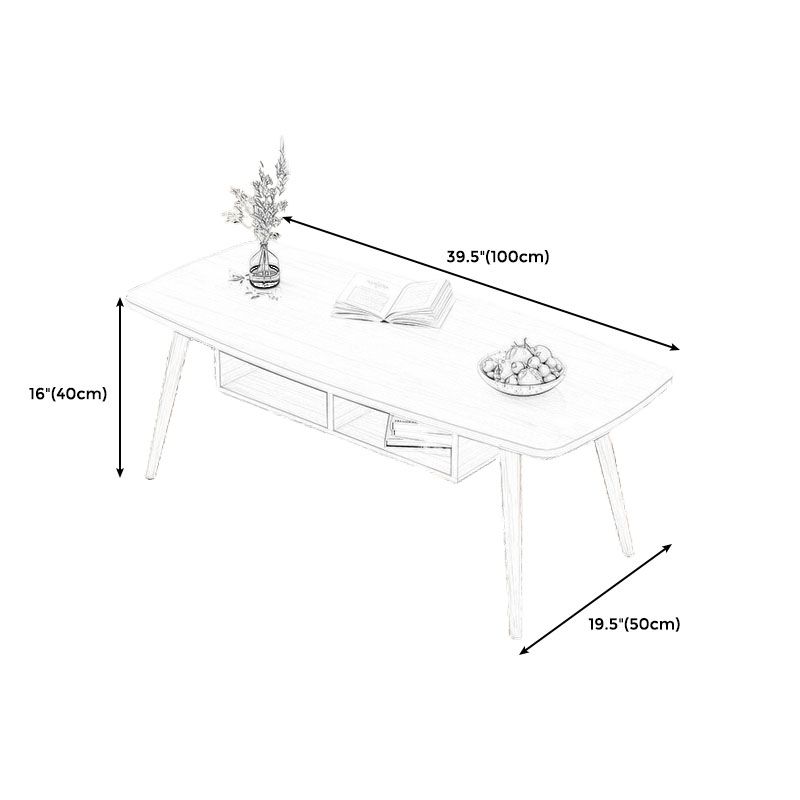 Modern Wooden Rectangular/Geometric Coffee Table with Storage Cocktail Table Clearhalo 'Coffee & Accent Tables' 'Coffee Tables' 'coffee_tables' 'furn' 'furn_coffee_tables' 'Furniture' 'furniture_coffee_tables' 'Living Room Furniture' 1200x1200_280cbaa4-c904-4db4-80a8-4152b97b4e3a