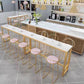 Table de pub à hauteur de bar Recage contemporain Rectangle de comptoir intérieur Table à vin