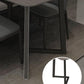 Industrial Sintered Stone Top Dining Table Rectangle Table with Double Pedestal