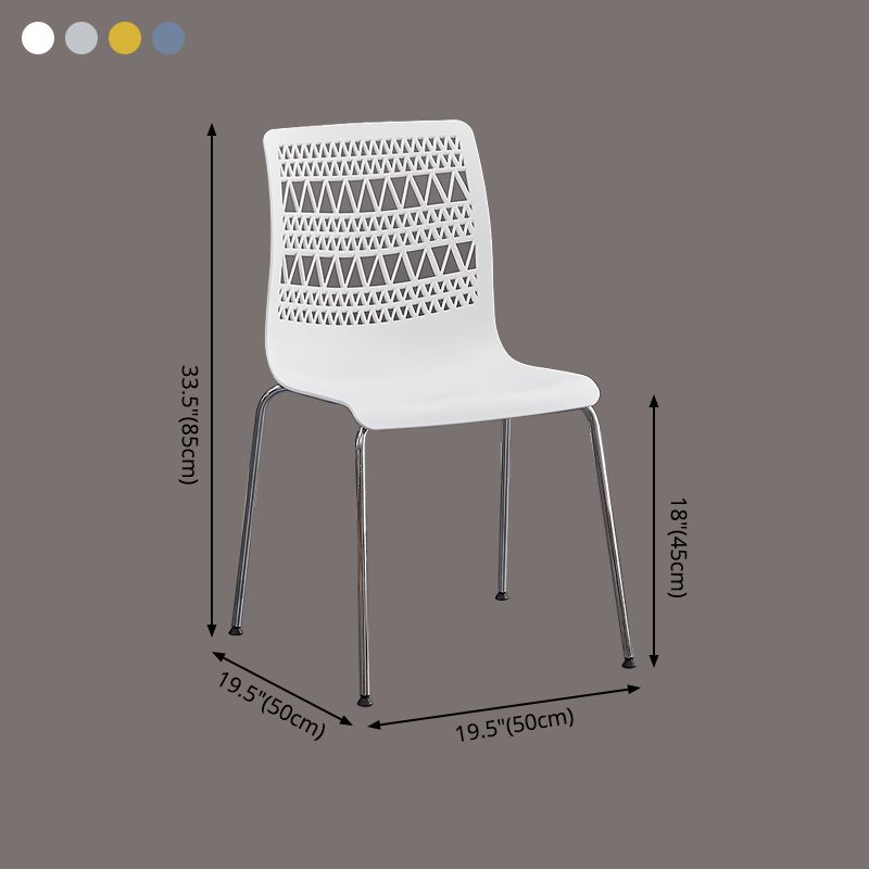 Contemporary Style Stacking Dining Armless Chairs Solid Back Side Chair Clearhalo ' kitchen&dining_furn' 'Dining Chairs' 'Dining Tables & Seating' 'dining_chair' 'furn' 'furn_dining_chair' 'Furniture' 'furniture_dining_chair' 'Kitchen & Dining Furniture' 'kitchen' 1200x1200_280f71b5-fd99-4cc6-8200-b7a5e2432339