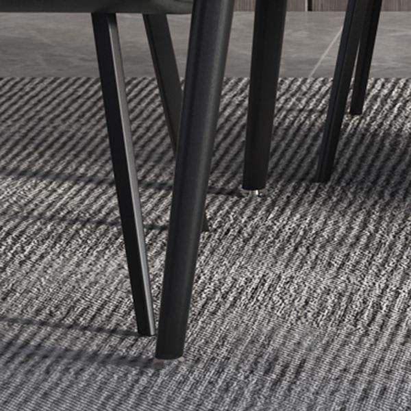 Industrial Style Dining Table Rectangle Sintered Stone 4 Legs Table with Black Frame Clearhalo ' dining_table' 'Dining Tables & Seating' 'Dining Tables' 'furn' 'furn_dining_table' 'Furniture' 'furniture_dining_table' 'Kitchen & Dining Furniture' 'kitchen&dining_furn' 'kitchen' 'kitchen_dining_table' 1200x1200_280f767f-4a00-452f-9be3-c6add4802cab