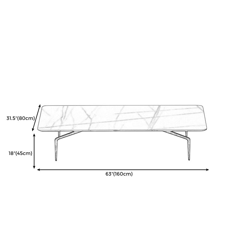 Moderne stijl cocktailtafel rots leisteen bovenste rechthoekige en ovale salontafel