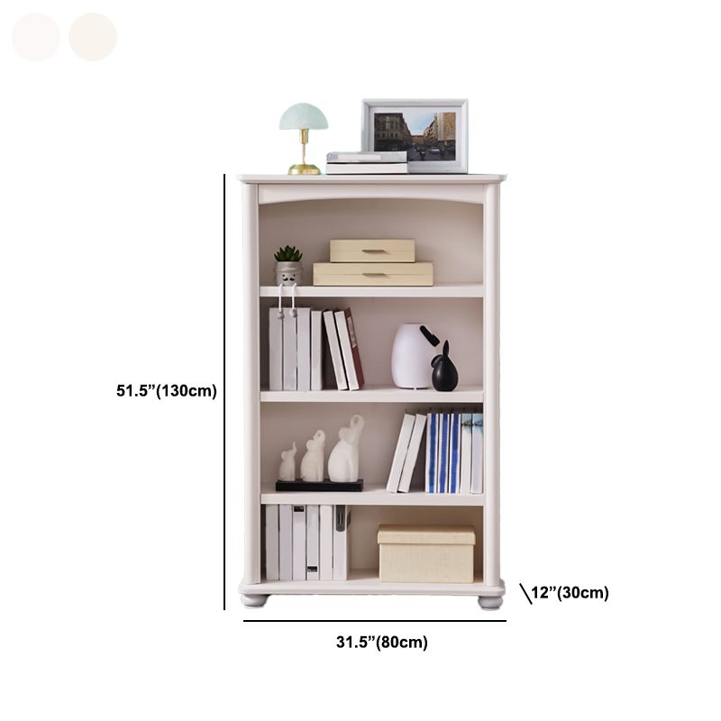 Closed Back Bookshelf Scandinavian Solid Wood Standard Bookcase