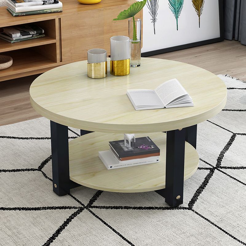 Wood Single Coffee Table No Distressing Coffee Table with Shelf Clearhalo 'Coffee & Accent Tables' 'Coffee Tables' 'coffee_tables' 'furn' 'furn_coffee_tables' 'Furniture' 'Living Room Furniture' 1200x1200_28106d58-38b3-4b57-99ec-e3af60a5eac8