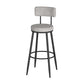Modern Round Bar & Counter Stool Footrest Metal Counter Chair with Cushion