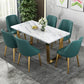 Rectangular Scandinavian Style Sintered Stone Dining Room Set Dining Furniture with Metallic Base Clearhalo 'Dining Room Sets' 'Dining Tables & Seating' 'dining_room_set' 'furn' 'furn_dining_room_set' 'Furniture' 'furniture_dining_room_set' 'Kitchen & Dining Furniture' 'kitchen&dining_furn' 'kitchen' 1200x1200_2812eba8-d834-4251-8276-c3fd8dbc8e54
