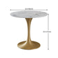 Round Sintered Stone Dining Table Traditional Luxury Tulip Table with Gold Frame Clearhalo 'Dining Tables & Seating' 'Dining Tables' 'dining_table' 'furn' 'furn_dining_table' 'Furniture' 'Kitchen & Dining Furniture' 1200x1200_28178069-7b02-4c50-9344-7b7ca95bcd87
